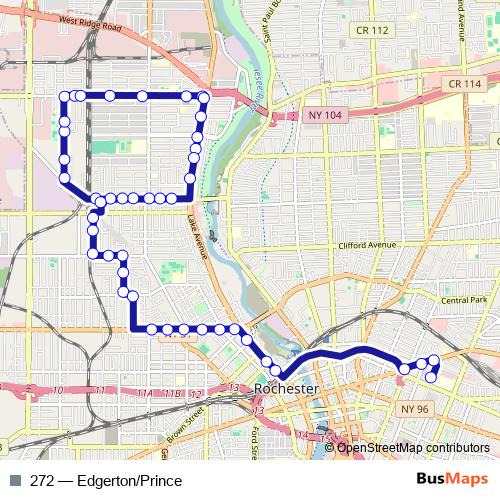 272 bus Line Map