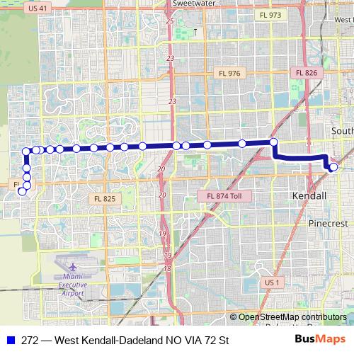 272 bus Line Map