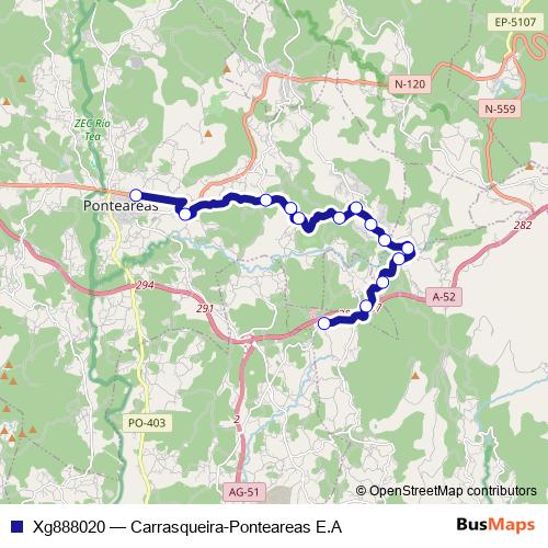 Xg888020 bus Line Map