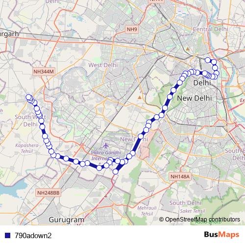 790adown2 bus Line Map