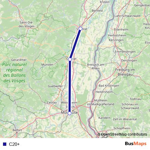 C20+ bus Line Map