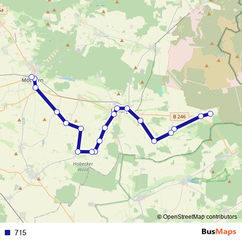 715 bus Line Map