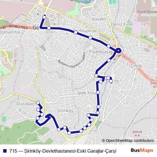 715 bus Line Map