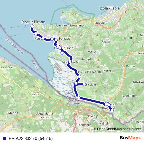 PR A22 8325 0 (54515) bus Line Map