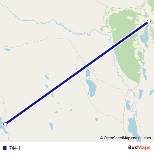 744-1 bus Line Map