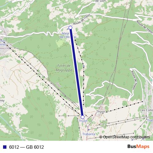 6012 cable-car Line Map