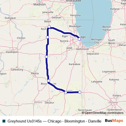 Greyhound Us0145s bus Line Map