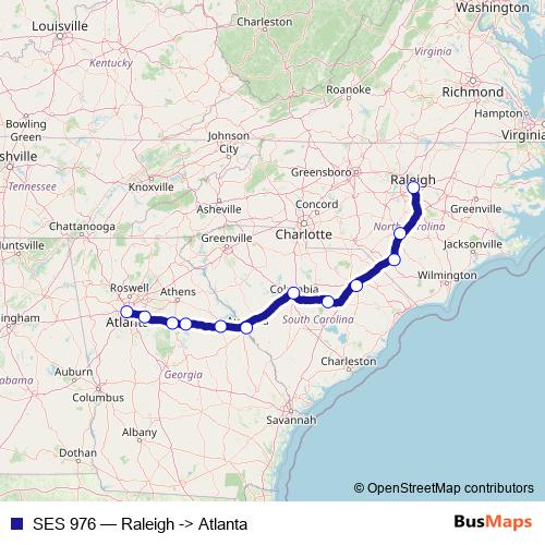 SES 976 bus Line Map
