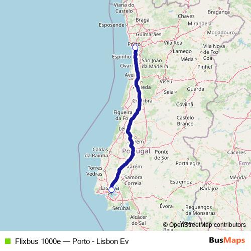 Flixbus 1000e bus Line Map