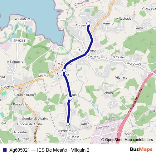 Xg695021 bus Line Map