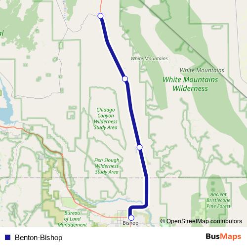 Benton-Bishop bus Line Map