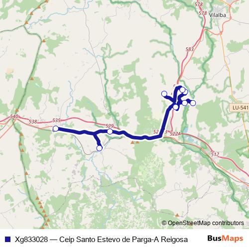 Xg833028 bus Line Map