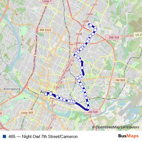 485 bus Line Map