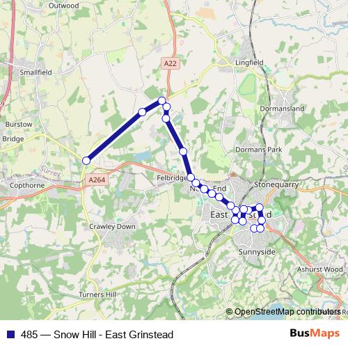 485 bus Line Map