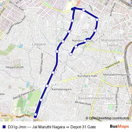 D31g-Jmn bus Line Map
