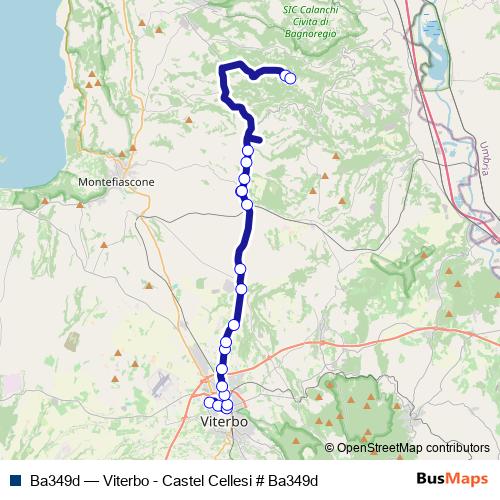 Ba349d bus Line Map