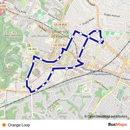 Orange Loop bus Line Map