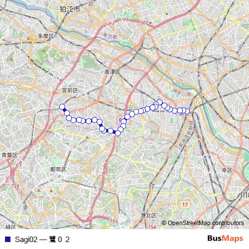 Sagi02 bus Line Map