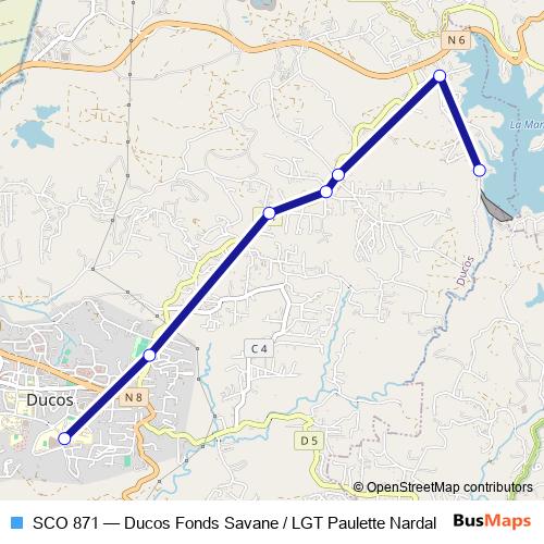 SCO 871 bus Line Map