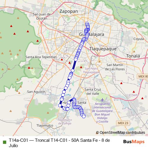 T14a-C01 bus Line Map