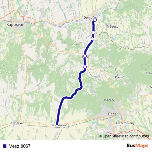 Vesz 8067 rail Line Map