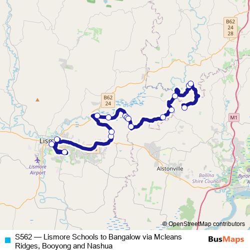 S562 bus Line Map