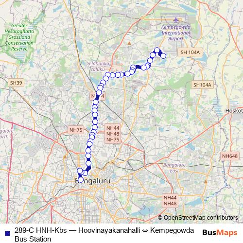 289-C HNH-Kbs bus Line Map