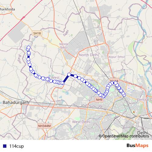 114cup bus Line Map