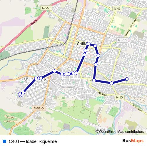 C40 I bus Line Map