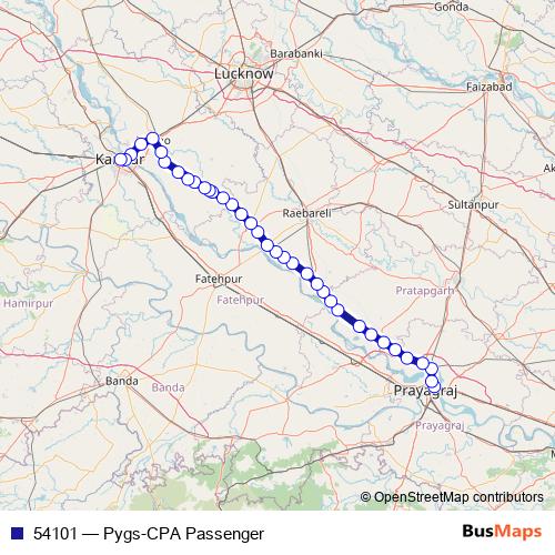 54101 rail Line Map