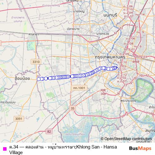 ต.34 bus Line Map