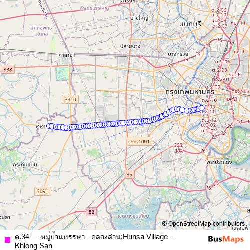 ต.34 bus Line Map