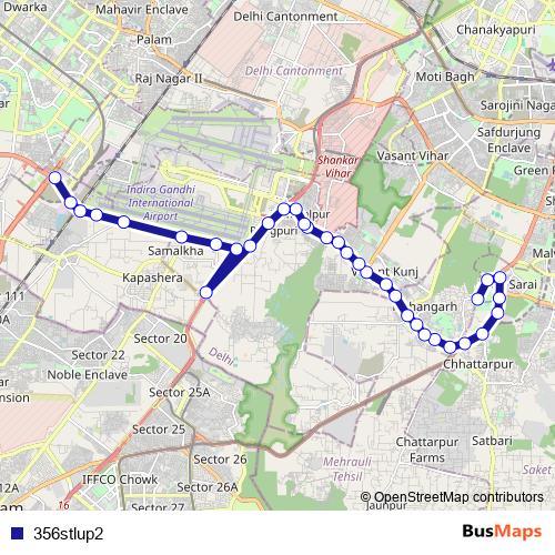 356stlup2 bus Line Map