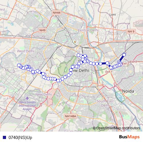 0740(NS)Up bus Line Map