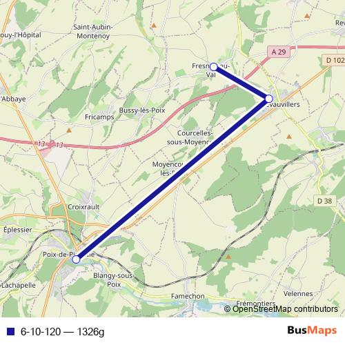 6-10-120 bus Line Map