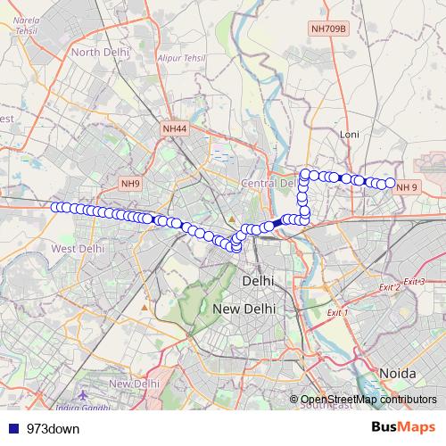 973down bus Line Map