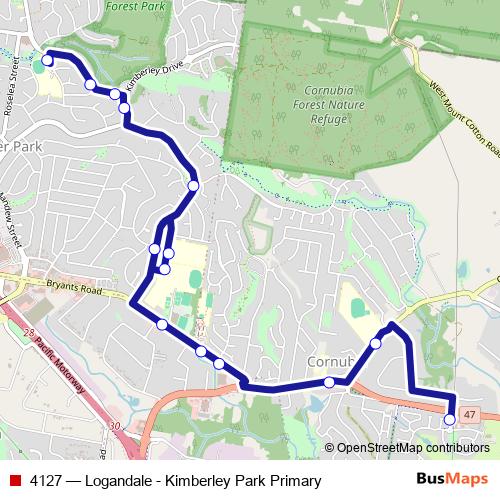 4127 bus Line Map