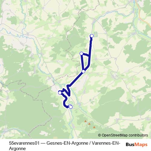 55evarennes01 bus Line Map