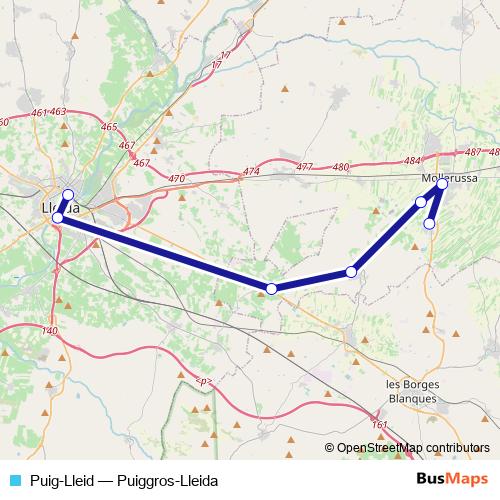 Puig-Lleid bus Line Map