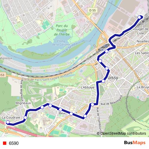 6590 bus Line Map