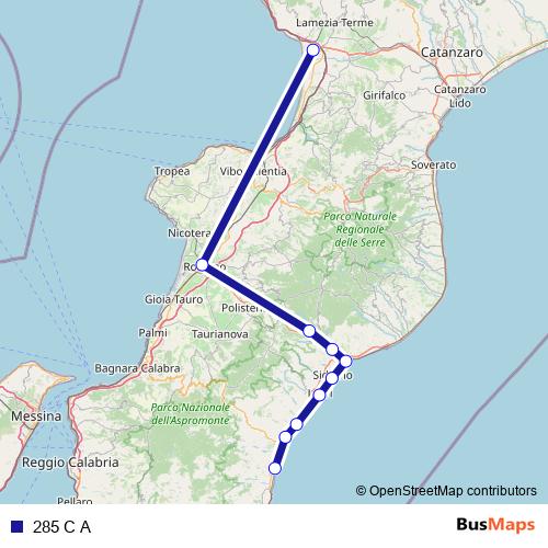 285 C A bus Line Map