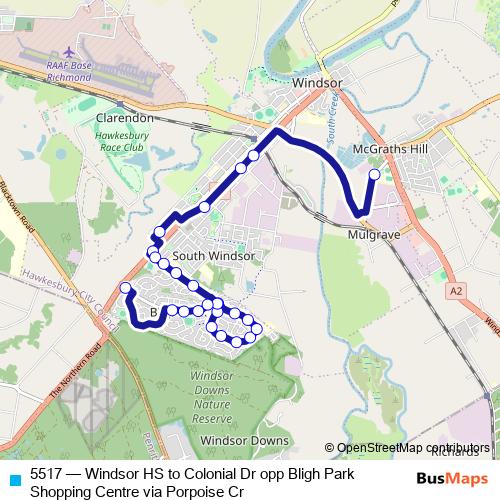 5517 bus Line Map