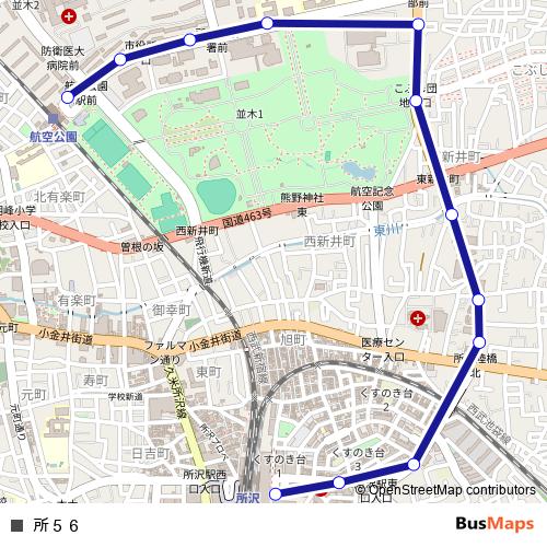 所５６ bus Line Map