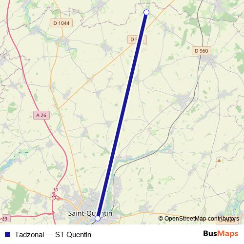 Tadzonal bus Line Map