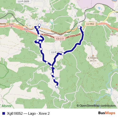 Xg618052 bus Line Map