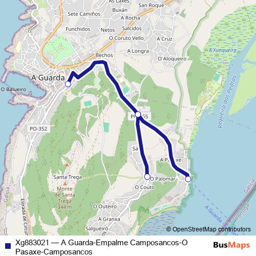 Xg883021 bus Line Map