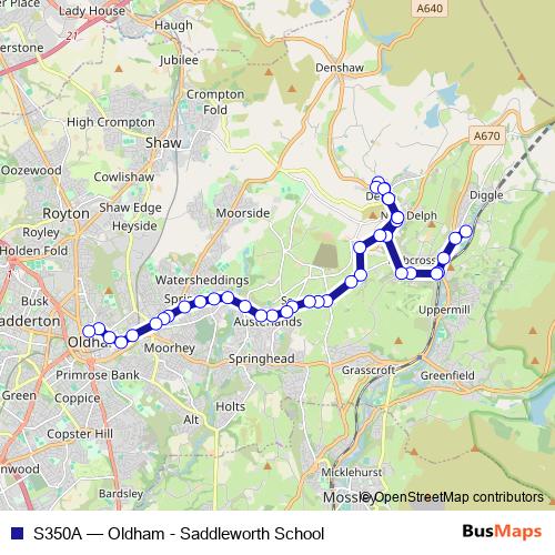 S350A bus Line Map