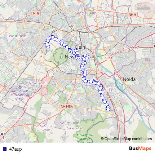 47aup bus Line Map