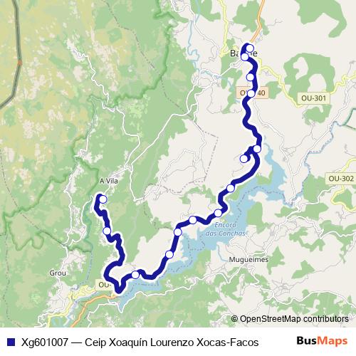 Xg601007 bus Line Map