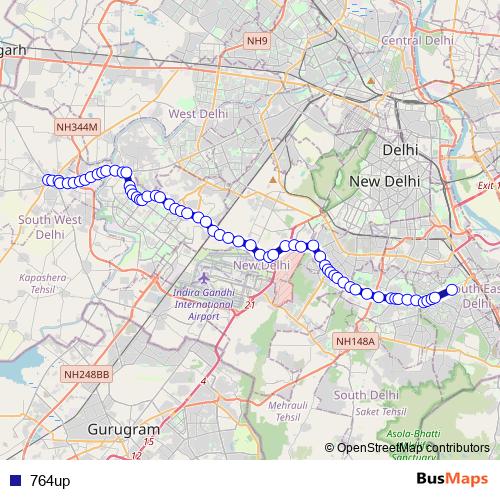 764up bus Line Map